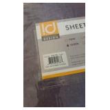Queen - Cotton Blend Jersey Knit Bed Co Sheet Set Wrinkle Resistant, Soft Sheets with 14" Deep Pocket, All Season, Cozy Bedding-Set, Matching Pillow Case, Queen, Purple 4 Piece