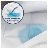 Sleep Philosophy Waterproof Sofa Bed Mattress Protector, Holden Sofa Bed Queen Mattress Pad, 3M Scotchgard, Microfiber Mattress Topper Fitted Elastic Pocket Fits Up to 8 Inch, Queen 60x72, White