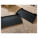 Heavy Duty Slatwall Shelf 24x12Inch, Steel Slatwall Accessories Storage Rack for Garage, Retail, Workshop Two Shelves