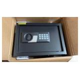 Small Safe For Home Use - Key Pad Entry with Emergency Key - 1 Shelf - 9Hx13.75Wx9D