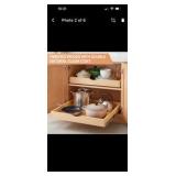 4 Pack Wooden Pull out Tray Cabinet Organizer 18”x21” Gentle Close Roll out Shelves for Kitchen Cabinets Fully Assembled Slide Pantry Shelves (18W