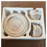 Getstar Dinnerware Sets, Plates and Bowls Sets (10.5” Dish + 8” Dish + 6” Bowl) for 4, Microwave and Dishwasher Safe, Ceramic Dinnerware Set (12 Piece)