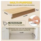 5 Piece Wire Shelf Covers for Pantry, 12x30 in Wire Rack Covers for Shelves, 0.31in Thick PVC Wood-Look Faux Shelf Covers for Wires Shelving Closet, Waterproof Moisture