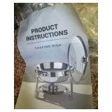 Chafing Dishes for Buffet Set: 100% Pre-Installed Chafers for Catering - Round Chafing Dish Buffet Set with Lids | Chafers and Buffet Warmers Sets | Serving Food Warmer | Chafers Servers Sets, Great f