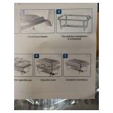 Chafing Dish Set, 4 Pack, Gold Handles Silver Trays, Box Says the Size for Each Chafing Dish is 60.5 cm x 41 cm x 32.5 cm (They’re measured in centimeters and not inches) Comes New in Open Box Condi