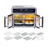 HotKing Dual Zone 28 Quart Air Fryer Oven Two Door - Rotisserie Dehydrator and Air Fryer Model KATO – 28A1 RETAIL $260