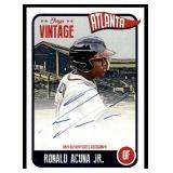 Ronald Acuna Jr. On-Card Auto /200 2020 Onyx Vintage #VARA Baseball Card