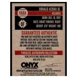 Ronald Acuna Jr. On-Card Auto /200 2020 Onyx Vintage #VARA Baseball Card