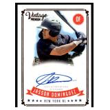 Jason Dominguez On-Card Auto 2020 Onyx Vintage Premium #PAJD Baseball Card