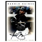 Harold Baines On-Card Auto HOF 1995 Leaf Signature Series Silver #DH Baseball Card