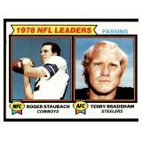 Roger Staubach / Terry Bradshaw 1979 Topps #1 NFL Passing Leaders Vintage Football Card