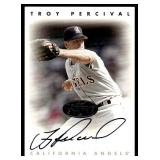 Troy Percival On-Card Auto 1996 Leaf Signature Series #RHP Signed Baseball Card