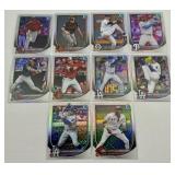 10 Card Bowman Chrome Mojo MAJOR STAR Lot - Trout, Holliday, Skubal, Harper, Carroll, Henderson, Freeman, Sasaki RC, Betts, Elly Baseball Cards