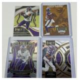 Justin Jefferson and Jordan Addison 4 Card Minnesota Vikings Football Card Lot w/ RCs