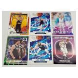 Luka Doncic and Nikola Jokic 6 Card Basketball Lot w/ Inserts