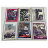 Terry Steinbach 6 On-Card Autograph Baseball Lot - University of Minnesota / Minnesota Twins