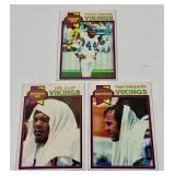 1979 Minnesota Vikings 3 Vintage Star Card Lot - Eller, Tarkenton, Foreman
