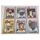 1979 Topps 6 Star Card Lot - Ham, DuPree, Pearson, Too Tall, Csonka, Griese - Vintage Football Cards