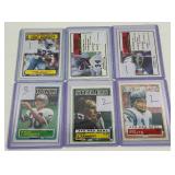 1983 Topps 6 Star Card Lot - Dorsett, Payton, Fouts, Lambert, Largent - Vintage Football Cards
