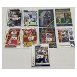 9 Card Superstar Quarterback Football Card Lot - Brady, Mahomes, Allen