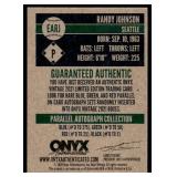 Randy Johnson On-Card Auto /275 2020 Onyx Vintage Extended EARJ Baseball Card