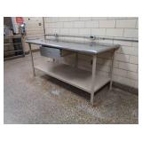NSF STAINLESS STEEL TABLE WITH DRAWER