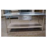 NSF STAINLESS STEEL TABLE WITH DRAWER