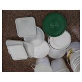 LARGE LOT OF BUCKETS WITH LIDS