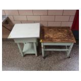 2 SOLID WOOD VINTAGE TABLES