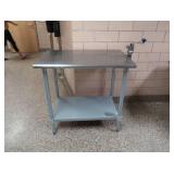 SMALLER NSF STAINLESS STEEL TABLE WITH CANOPENER