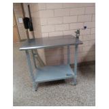 SMALLER NSF STAINLESS STEEL TABLE WITH CANOPENER