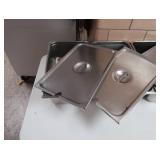5 STAINLESS STEEL CHAFFING DISHES WITH LIDS