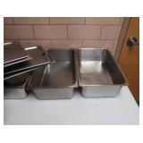 5 STAINLESS STEEL CHAFFING DISHES WITH LIDS