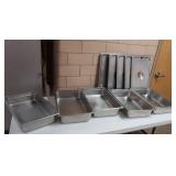 5 SHAFFER CHAFFING DISHES STAINLESS STEEL