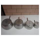 5 COMMERCIAL GRADE "WHERE EVER" NESTED SAUCEPANS