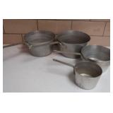 5 COMMERCIAL GRADE "WHERE EVER" NESTED SAUCEPANS