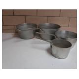 5 COMMERCIAL GRADE "WHERE EVER" NESTED SAUCEPANS