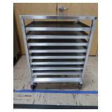 NSF STAINLESS STEEL 8 PAN SERVING RACK