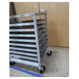 NSF STAINLESS STEEL 8 PAN SERVING RACK