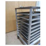 NSF STAINLESS STEEL 8 PAN SERVING RACK