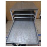 NSF STAINLESS STEEL 8 PAN SERVING RACK