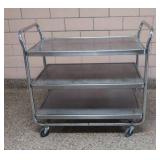 NSF COMMERCIAL STAINLESS STEEL ROLLY CART