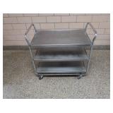 NSF COMMERCIAL STAINLESS STEEL ROLLY CART