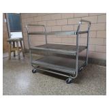 NSF COMMERCIAL STAINLESS STEEL ROLLY CART
