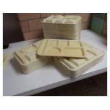 STACK OF "EDWARD DON AND CO" YELLOW LUNCH TRAYS