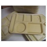 STACK OF "EDWARD DON AND CO" YELLOW LUNCH TRAYS