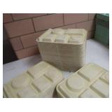 STACK OF "EDWARD DON AND CO" YELLOW LUNCH TRAYS