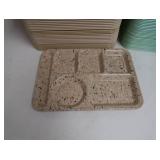 MISC MIXED GREEN AND YELLOW SCHOOL LUNCH TRAYS