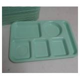 MISC MIXED GREEN AND YELLOW SCHOOL LUNCH TRAYS