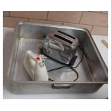 LARGE SQUARE ROASTING PAN - "SUNBEAM" MIXMASTER= VINTAGE TOASTER
